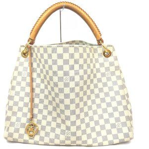Louis Vuitton Artsy MM Whites Damier Azur Tote Bag